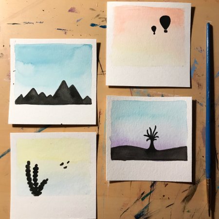 Идеи для рисования акварелью простые