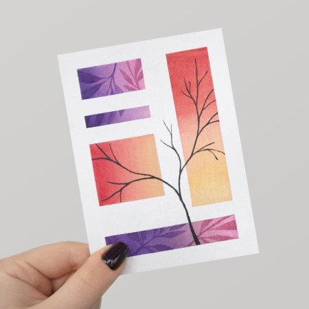 Мини пейзажи гуашью