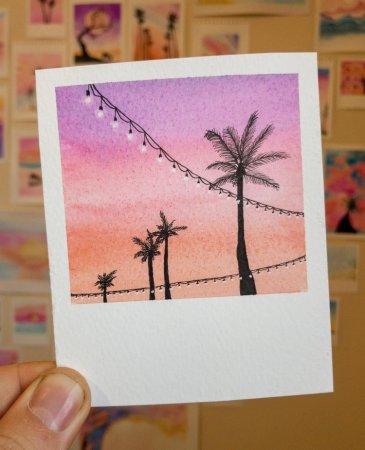 Пейзажи в стиле полароид