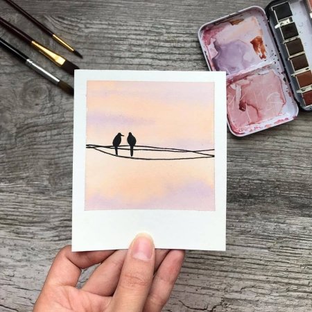 Пейзажи в стиле полароид