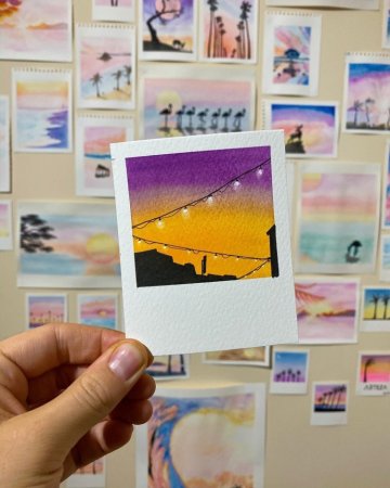 Пейзажи в стиле полароид