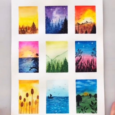 Пейзажи в стиле полароид