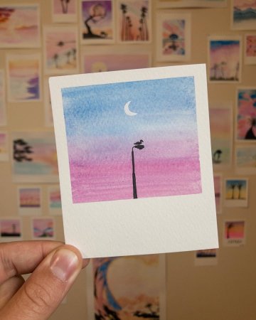 Мини рисунки акварелью