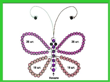 Схемы бисероплетения бабочек для начинающих