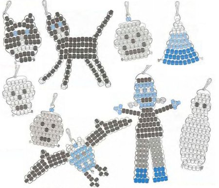 Фигурки из бисера плоские