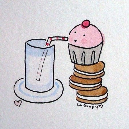 Лёгкие рисунки карандашом для начинающих еда