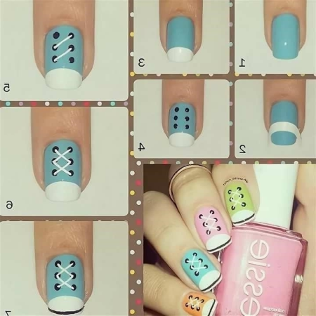 Простой рисунок на ногтях зубочисткой