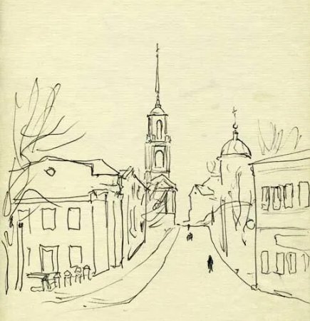 Зарисовки городского пейзажа легко