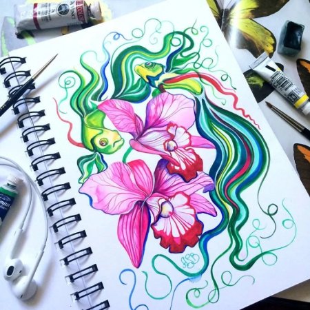 Лёгкие рисунки для скретчбука