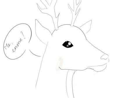 Новогодний олень рисунок для срисовки