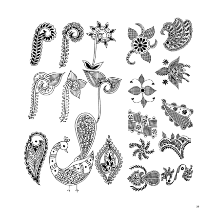 Узоры мехенди эскизы для начинающих пошагово