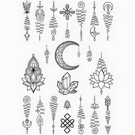 Мехенди эскизы для начинающих пошагово