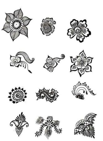 Мехенди простые узоры для начинающих