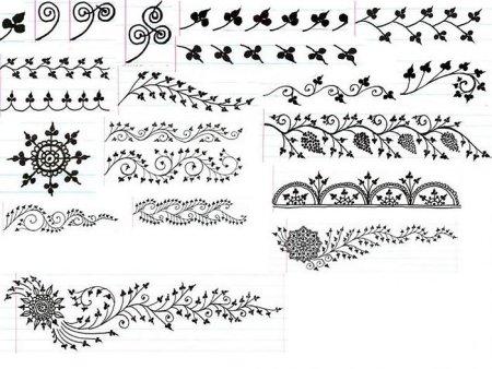 Узоры для рисования хной нога