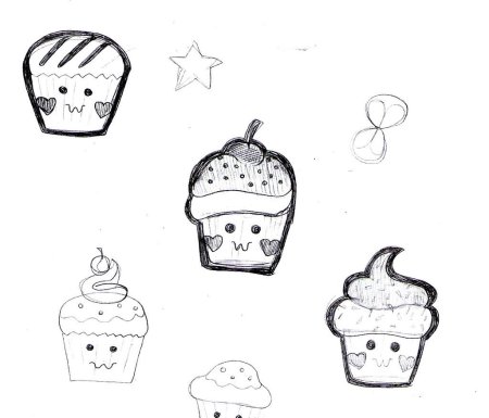 Маленькие рисунки карандашом еда