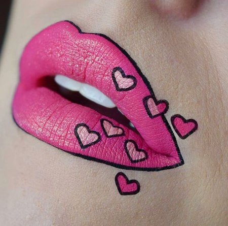 Губы разрисованные