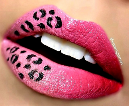 Прикольный макияж губ