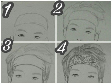 Лёгкие рисунки БТС для начинающих