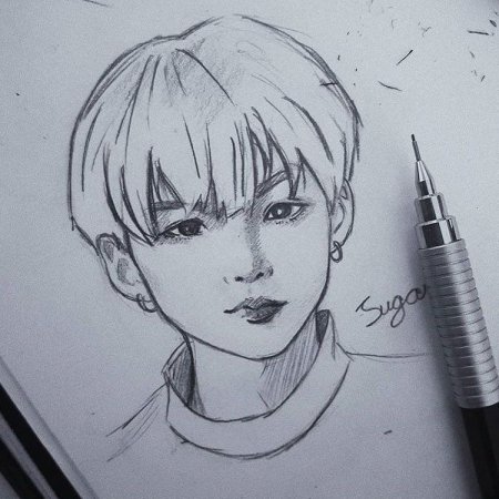 БТС срисовать легко