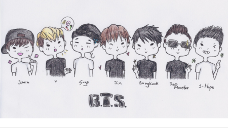 Рисунки БТС легкие