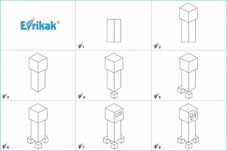 Как нарисовать КРИПЕРА из МАЙНКРАФТА