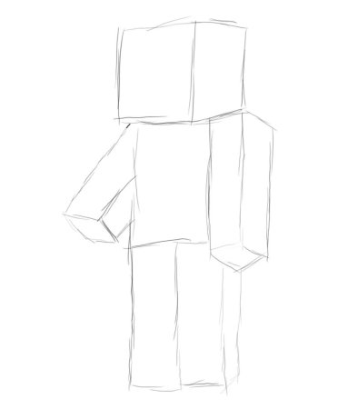 Поэтапное рисование майнкрафт