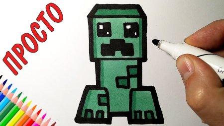 Лёгкий рисунок по майнкрафту