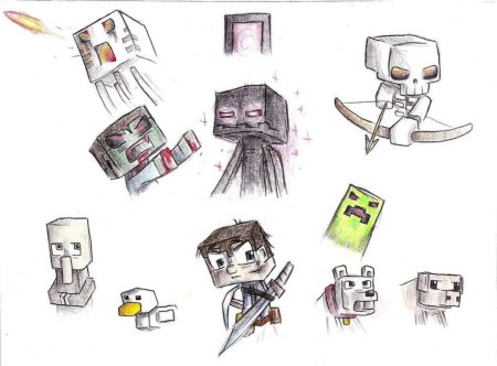 Картинки майнкрафт для срисовки