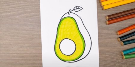 Авокадо скетч маркерами