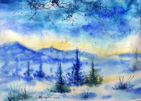 Рисунки акварелью