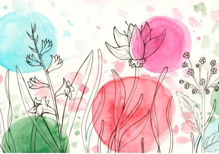 Рисунки акварелью для срисовки