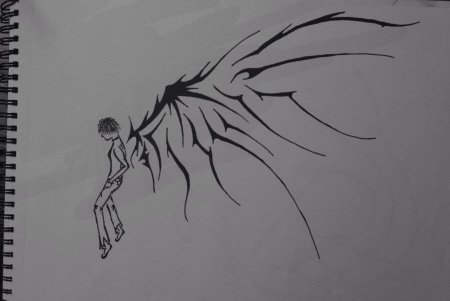 Ангел карандашом для срисовки