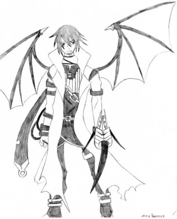 Аниме ангел карандашом