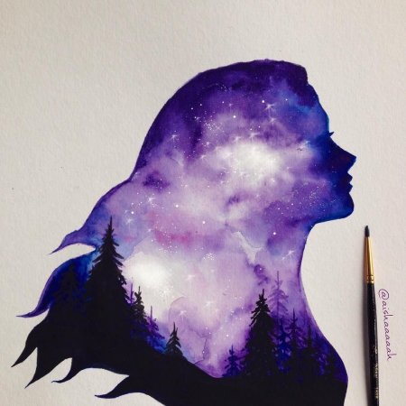 Рисунки акварелью