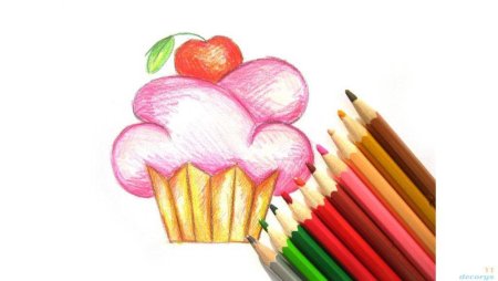 Рисунки цветными карандашами легкие