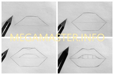 Как нарисовать губы поэтапно