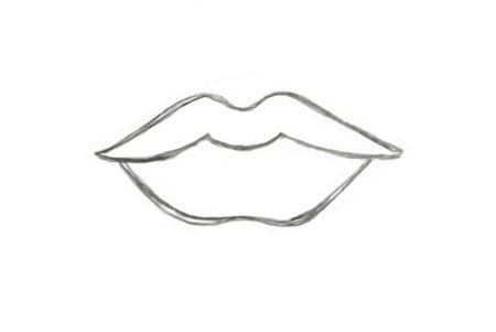 Рисунки легкие губы