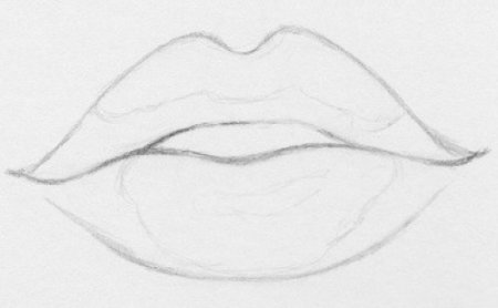 Рисунки для срисовки губы легкие