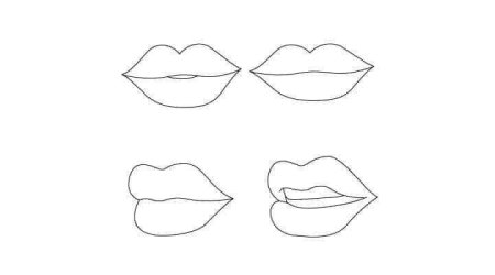 Губы рисунок легкий
