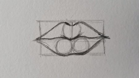 Губы рисунок легкий