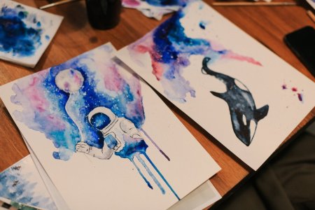 Рисунки красками легко