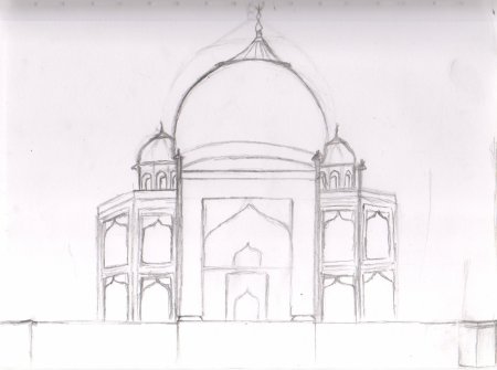 Поэтапное рисование собор Василия Блаженного