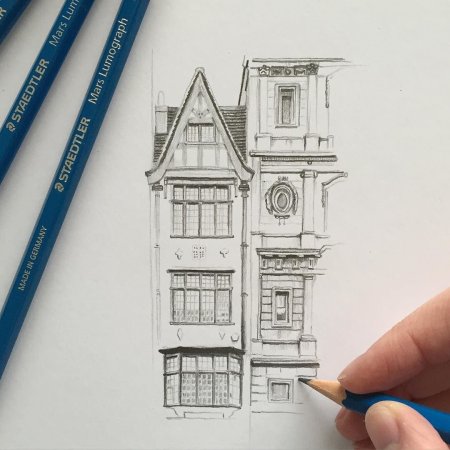 Поэтапное рисование церкви