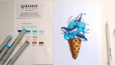 Рисование маркерами Арбуз