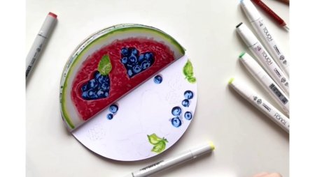 Кекс маркерами для скетчинга для начинающих