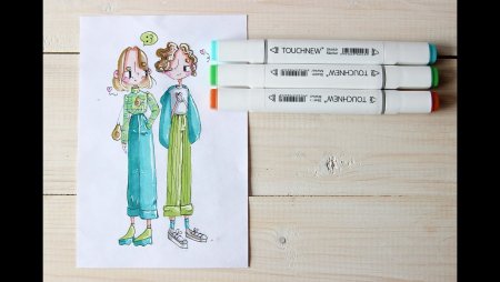 Портрет маркерами лёгкий