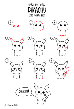 Пошаговые милые рисунки