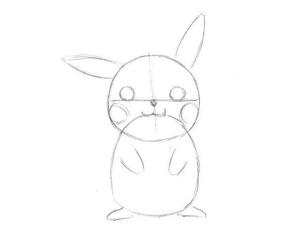 Рисунки карандашом для начинающих Пикачу