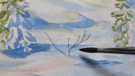 Пейзаж гуашью для начинающих