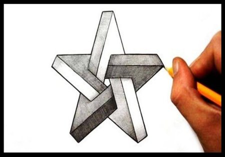 Оптические иллюзии карандашом на бумаге